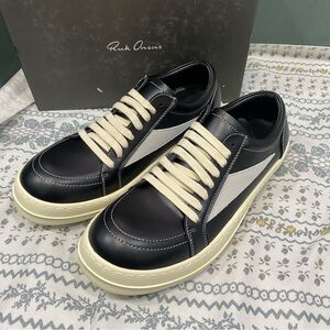 Men's Rick Owens Black and White Sneakers